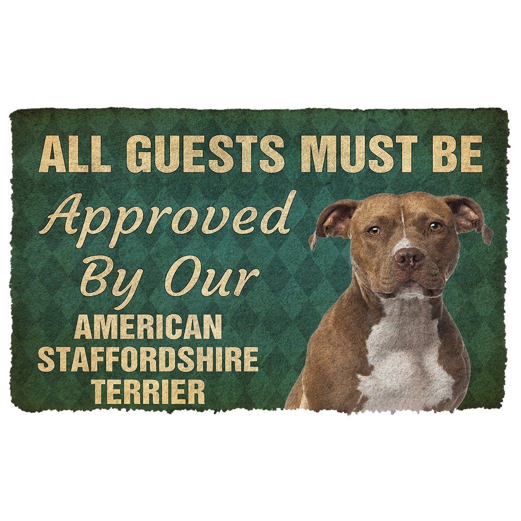 Gearhumans  Gearhuman 3D Must Be Approved By Our American Staffordshire Terrier Custom Doormat