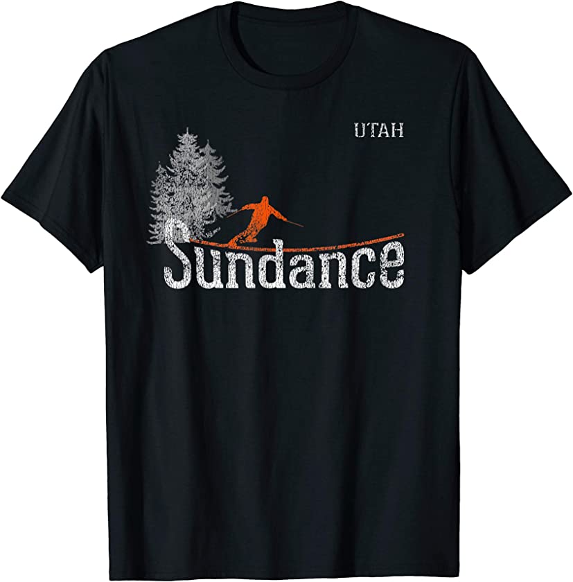 1980s Style Sundance Utah Vintage Skiing T-Shirt