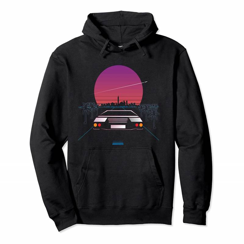 sports car retrowave synthwave outrun aesthetic Pullover Hoodie, T-Shirt, Sweatshirt, Tank Top, Racerback, Dolman