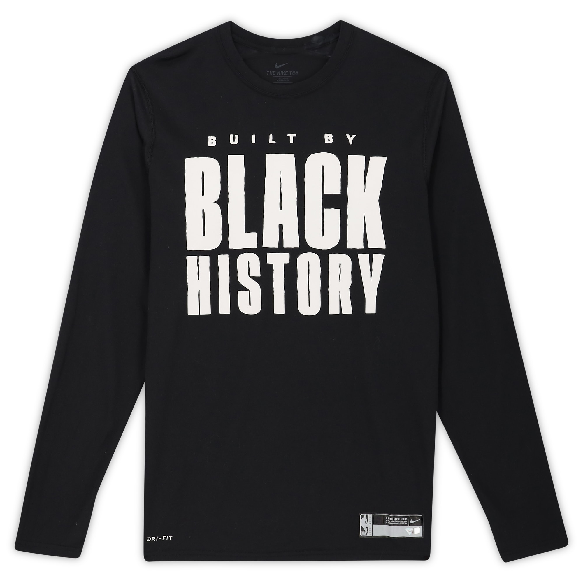 Brooklyn Nets Fanatics Team-issued Black History Month Long Sleeve Shirt From The 2021-22 NBA Season – Black