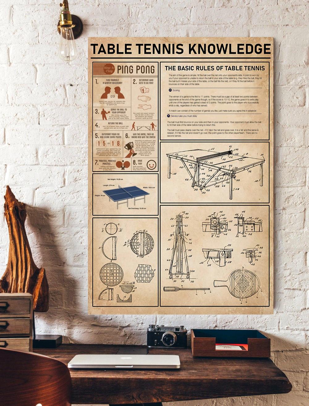 Table Tennis Knowledge Poster