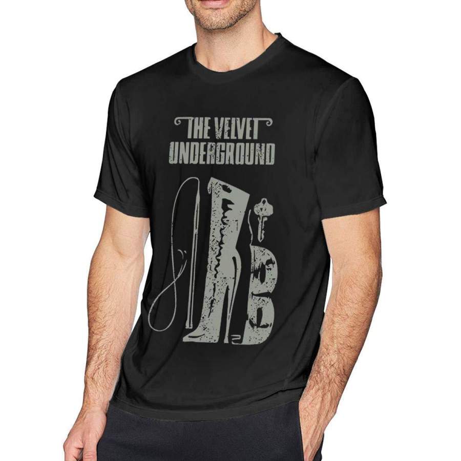 WillardSCox Men’s The Velvet Underground Cool Casual T-Shirt Tee,Black,4X-Large