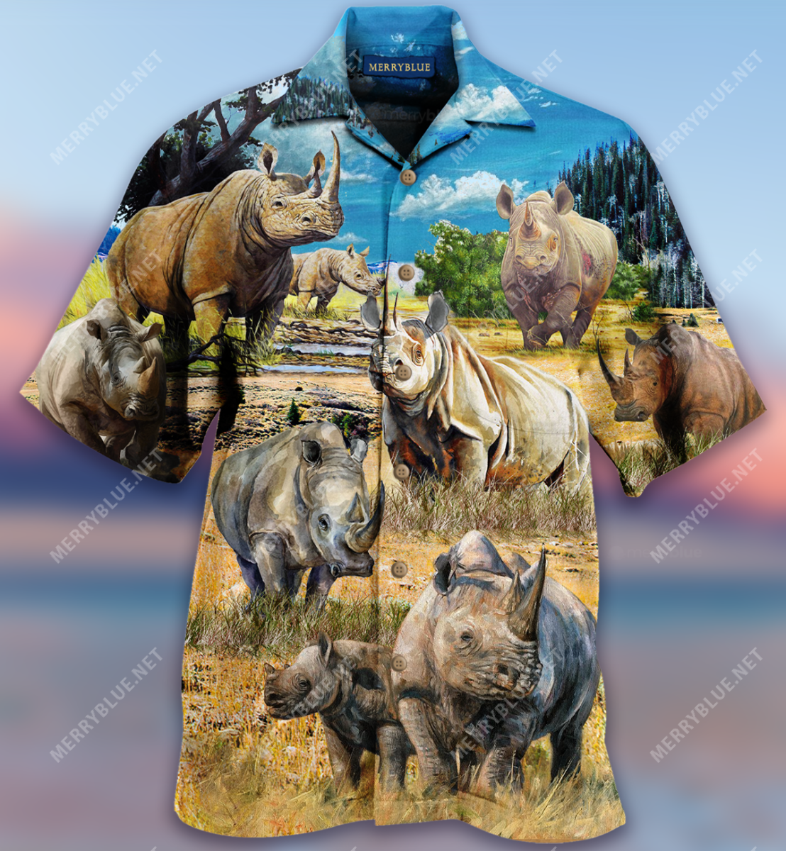 Only A Rhino Needs Horn Unisex Hawaii Shirt Ha36505