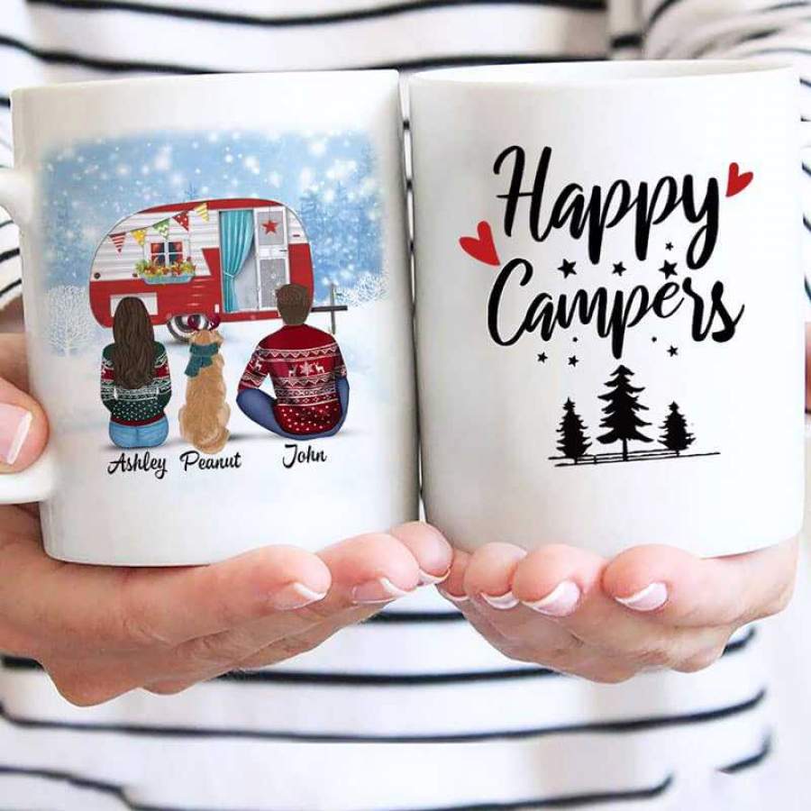 Christmas Happy Campers Personalized AOP Mug