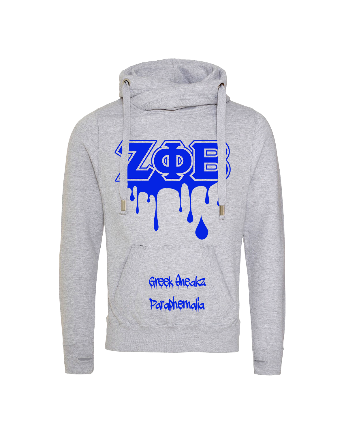 Zeta Phi Beta Cross Over Neck Hoodie