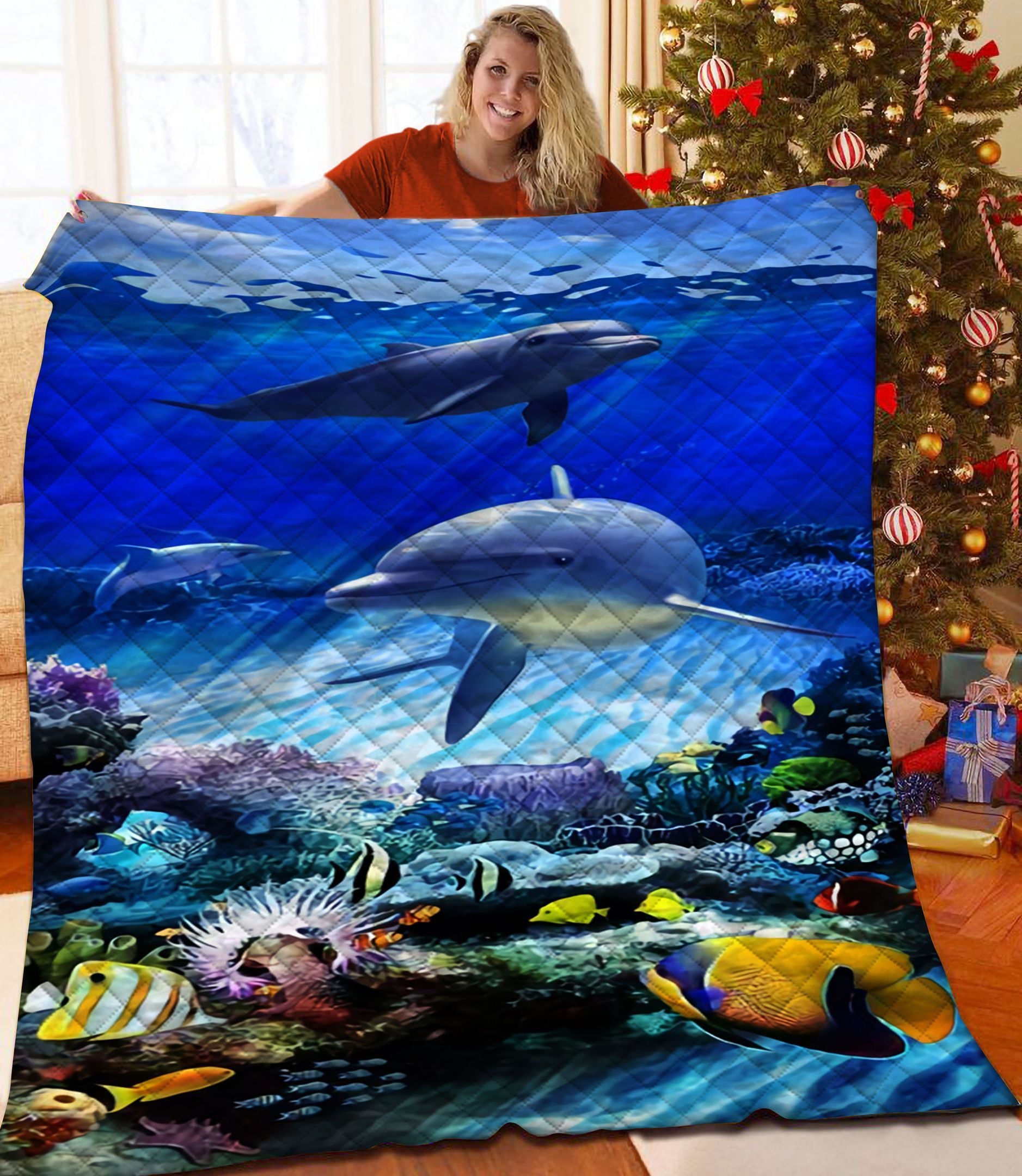 Dolphin 3D Customized Quilt Tuh87239 Plen2407