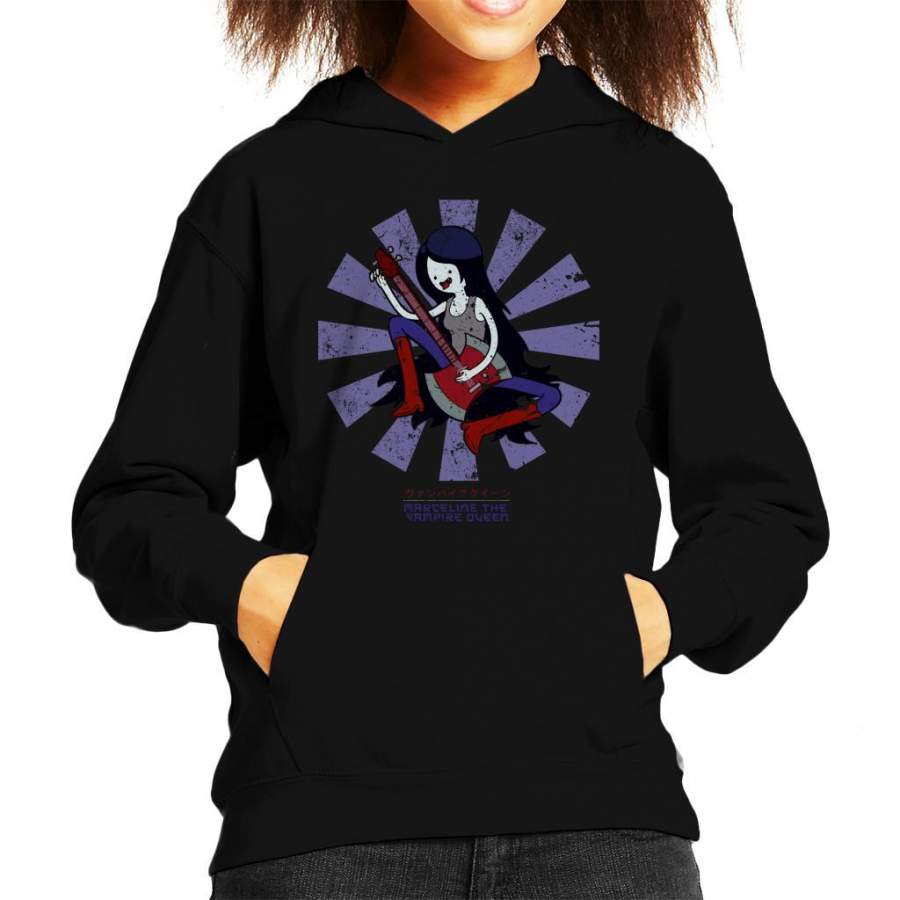 Marceline The Vampire Queen Retro Japanese Kid’s Hooded Sweatshirt