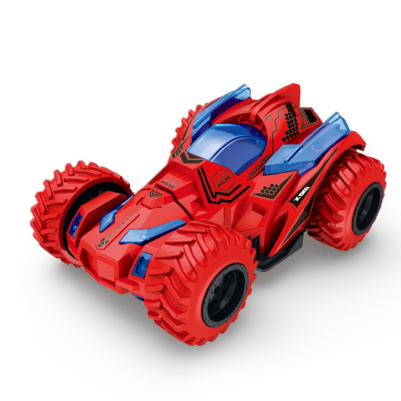 ABS Four-wheel Double-sided Drive Inertial Toy Car Stunt Collision Rotate Twisting Off-road Vehicle Kids Toys Model Car for Gift alx