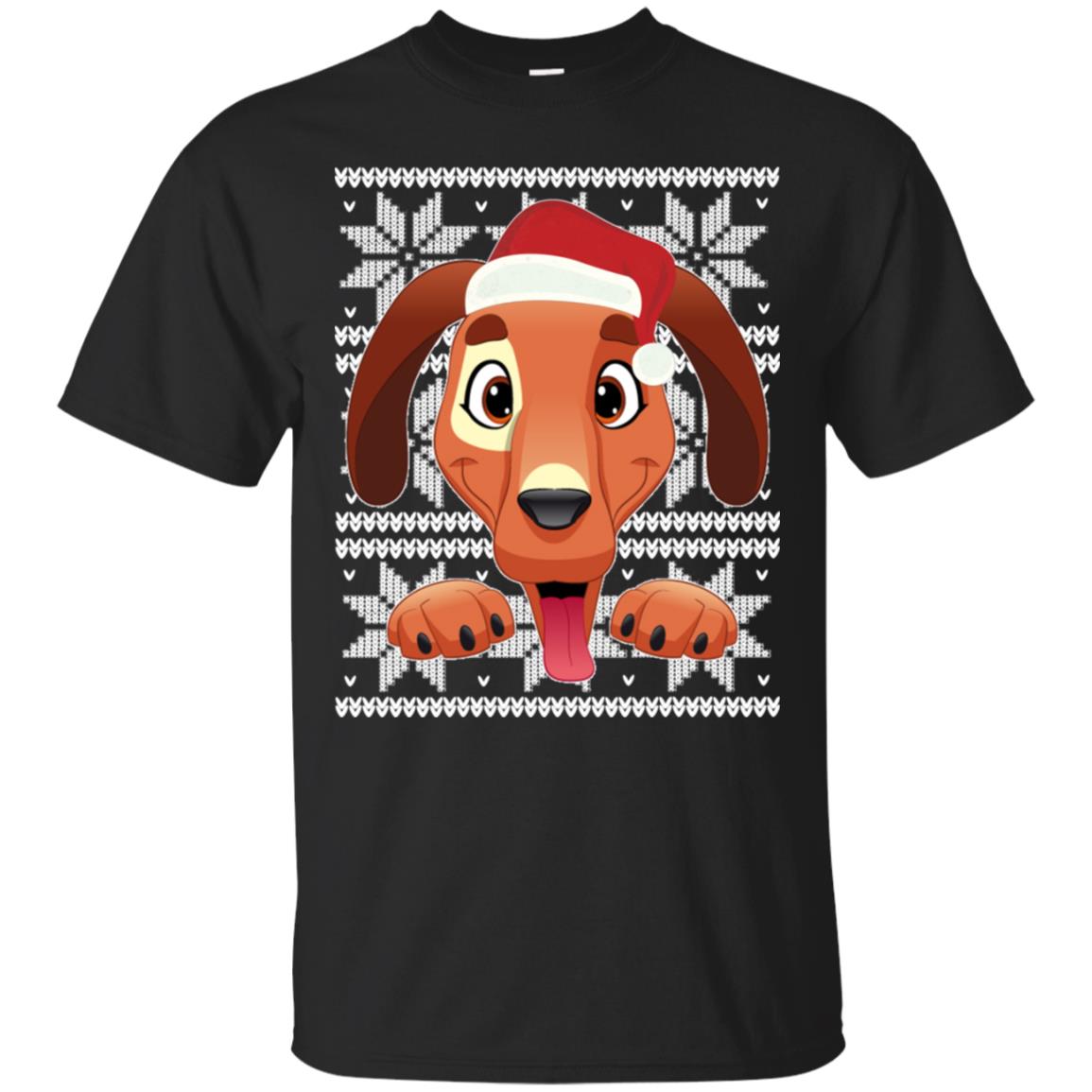 Ugly Christmas Shirt Dog Puppy Santa Hat Cute Holiday Gift