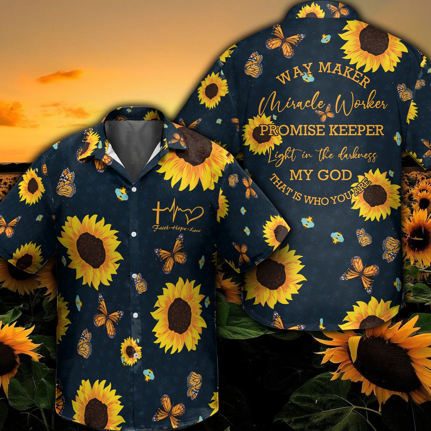 Waymaker Sunflower Hawaiian Shirt Ha18471