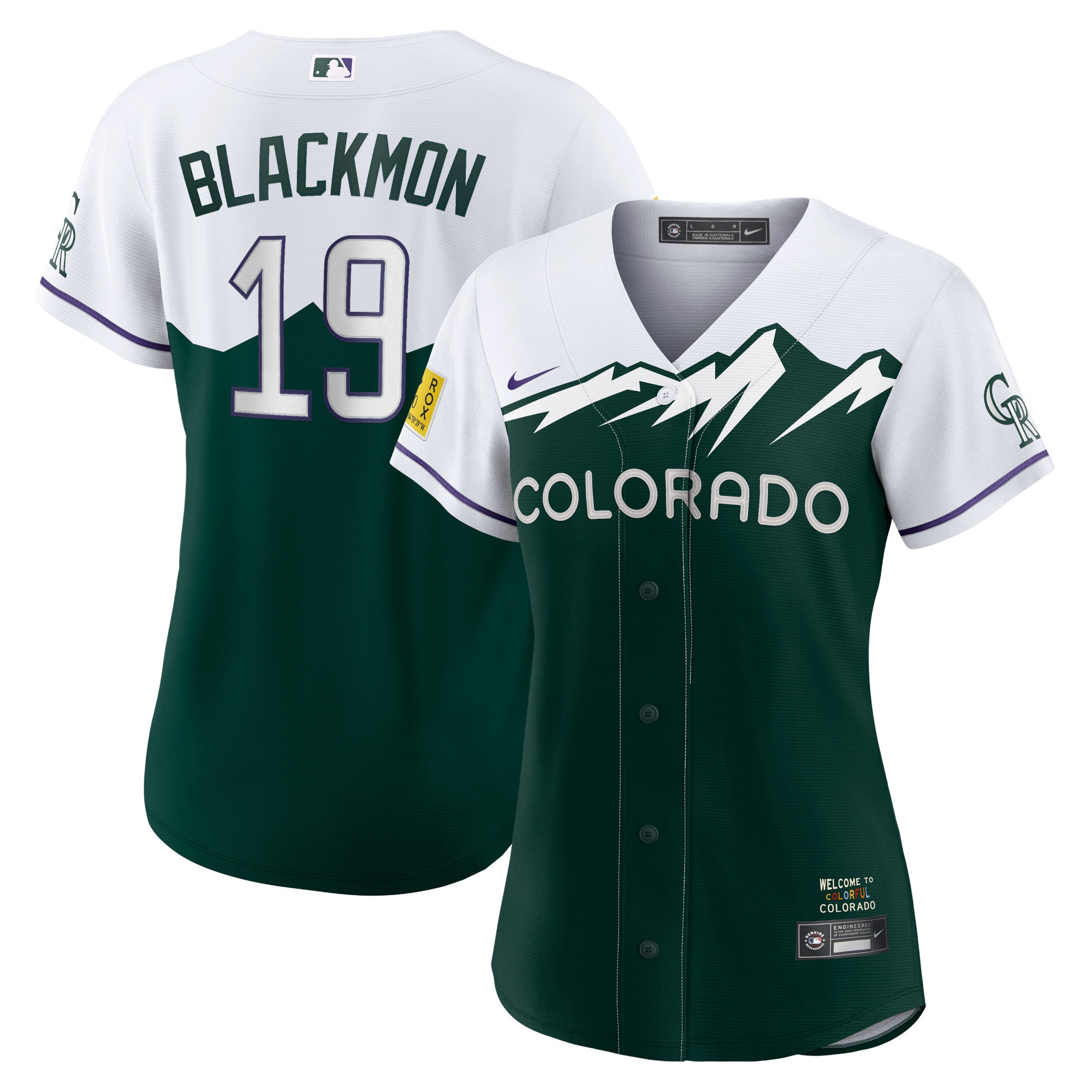 Charlie Blackmon Colorado Rockies Womens 2022 City Connect Replica Player Jersey – Green MLB