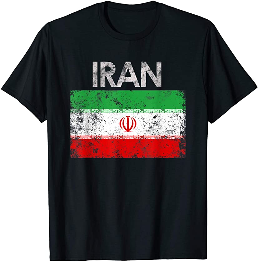 Vintage Iran Iranian Flag Pride Gift T-Shirt