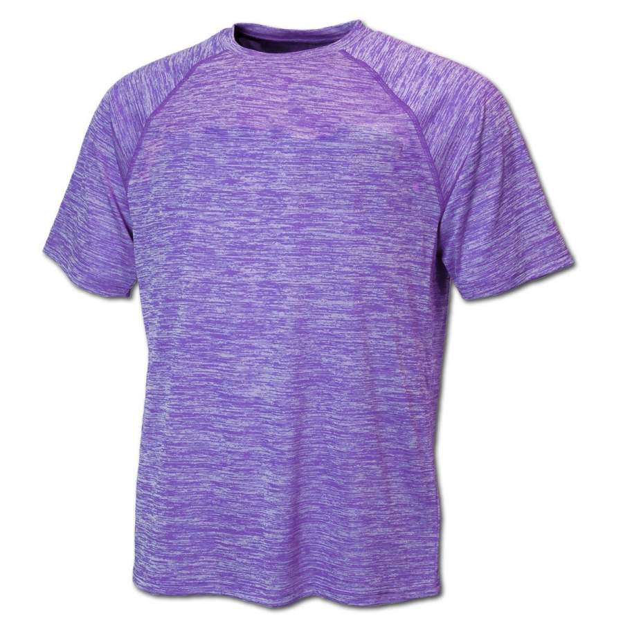 BAW Men’s Purple Vintage Heather Dry-Tek Short Sleeve Shirt