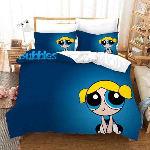 The Powerpuff Girls 12 Duvet Cover Pillowcase Home Decor 3D Bedding Set