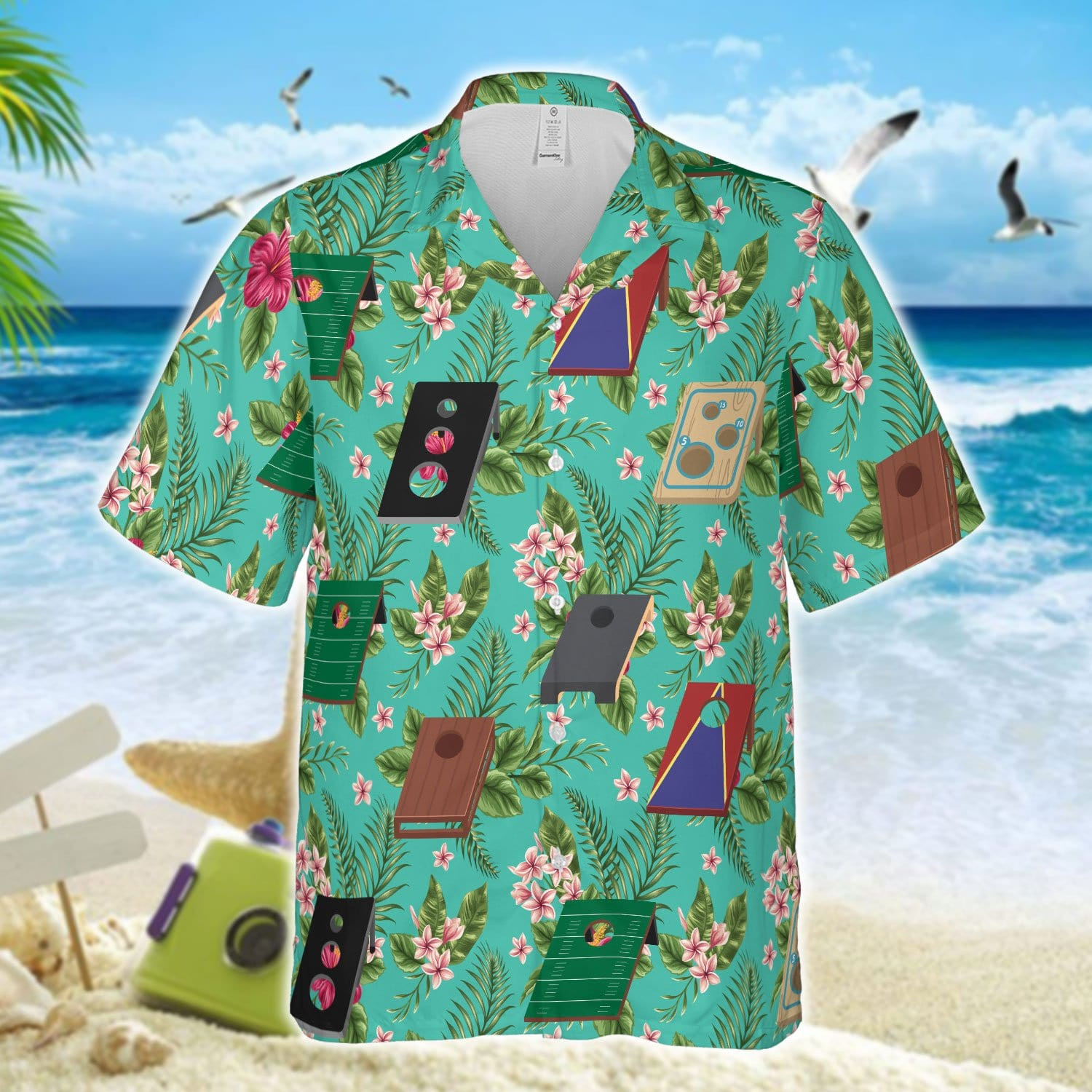 Hawaii Aloha Shirts Cornhole Tropical Ha44342