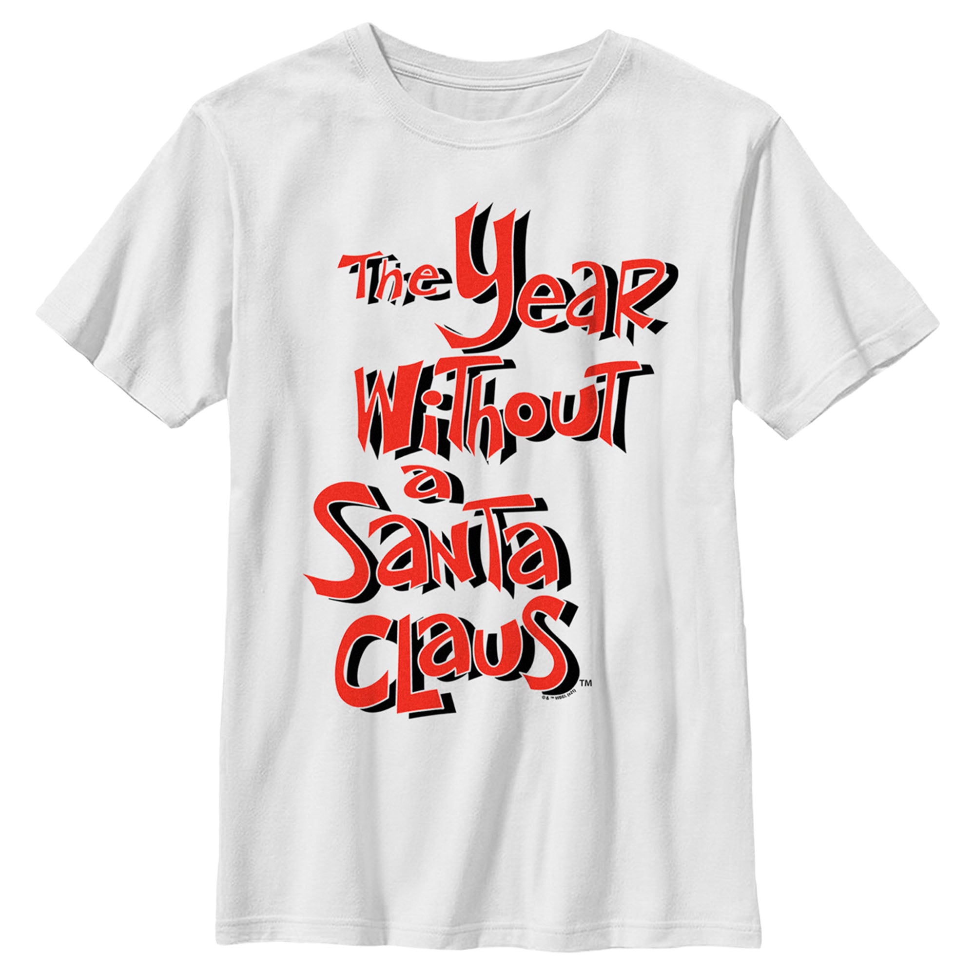 The Year Without A Santa Claus Boy’S Red Logo Stack  T-Shirt