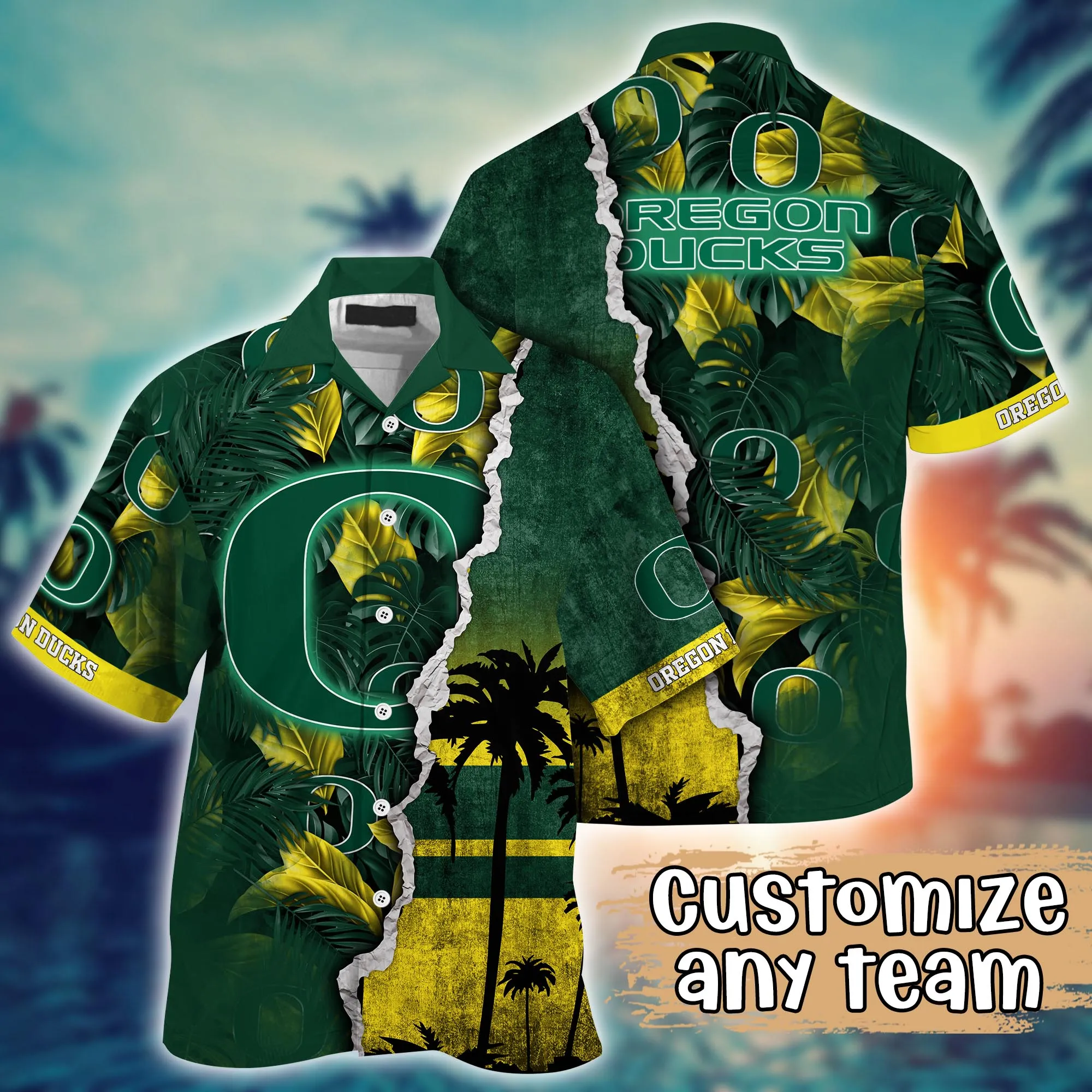 Oregon Ducks NCAA Hawaiian Shirt Custom Lemonade Stands Aloha Shirt