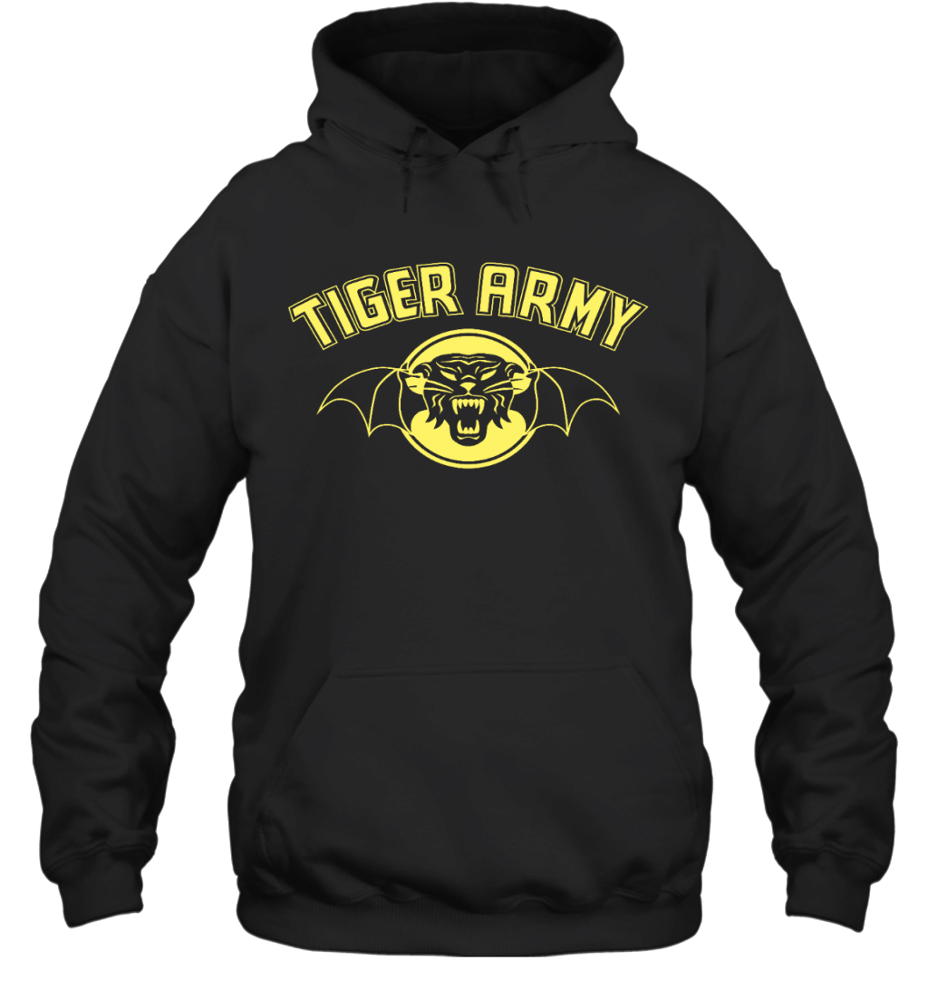 TornadoT Rzf Men’S Tiger Army Band Logo Black 573 Hoodie