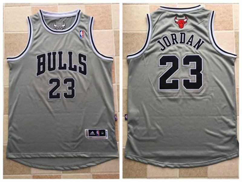 Chiacago Bulls Michael Jordan #23 NBA Classic Grey Jersey