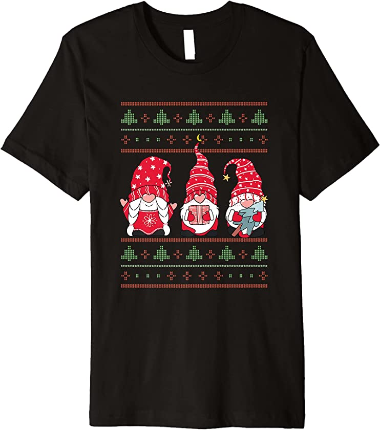 Ugly Christmas X-Mas Elves Dwarf Gnomes Santa Claus New Year Premium T-Shirt