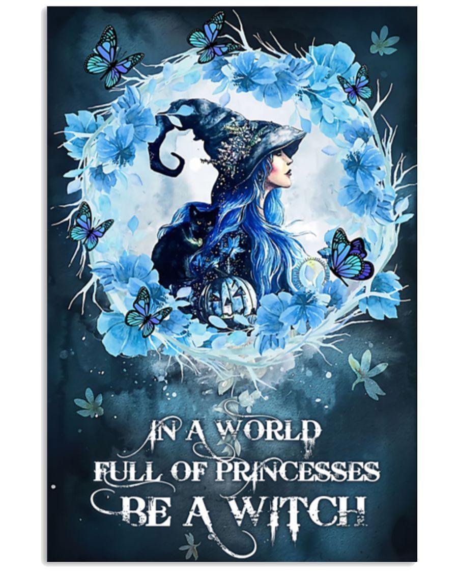 Blue Witch In A World Full Of Princesses Be A Witch – Best Idea Gift , Gift For Home Decor, Gift For Family – Horizontal Canvas Matte Canvas Wall Art