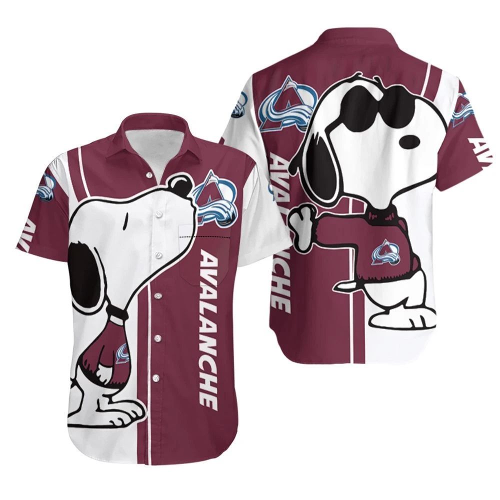 Colorado Avalanche Snoopy Lover Printed Hawaii Shirt Combo Beach Ha105399