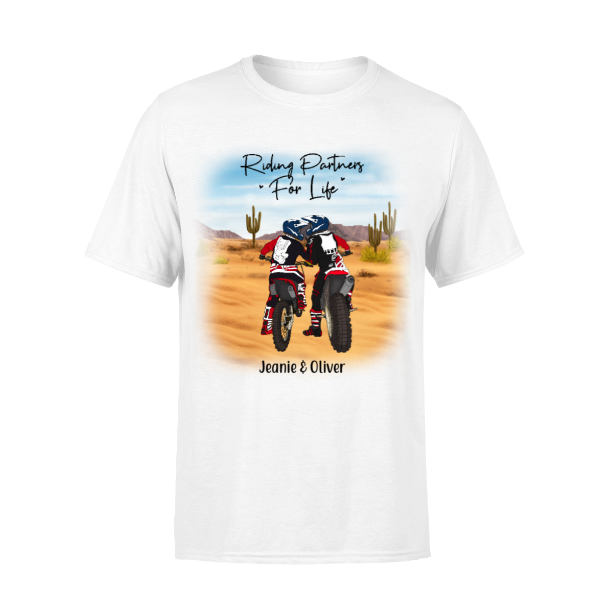 Custom T Shirt, Dirt Bike Couple Custom Gift For Motorcross Enduro Lovers