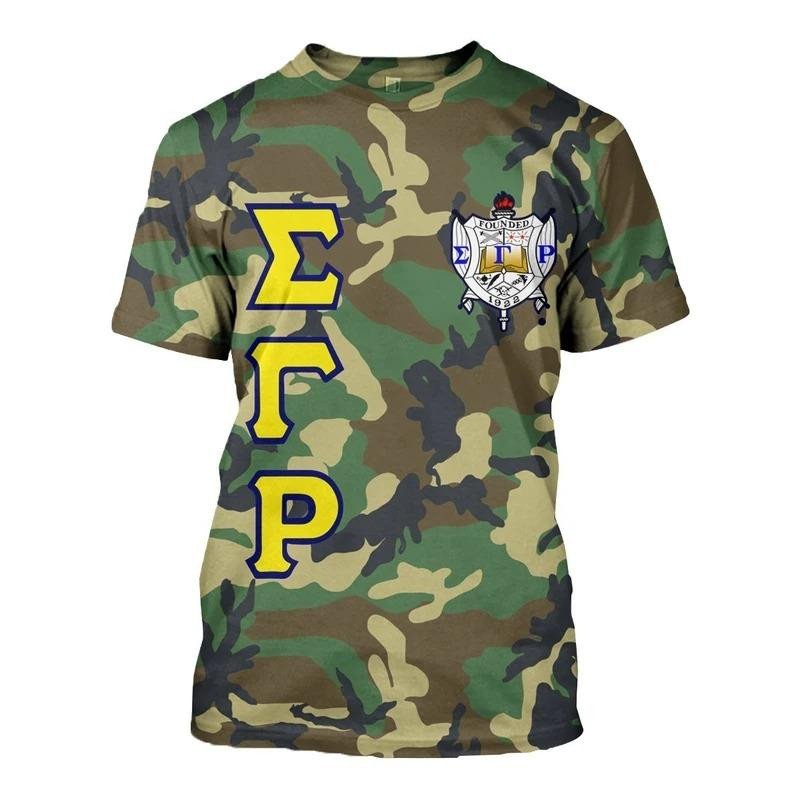 Sorority Tshirt – Militaty Sigma Gamma Rho Woman Poodle Tshirt