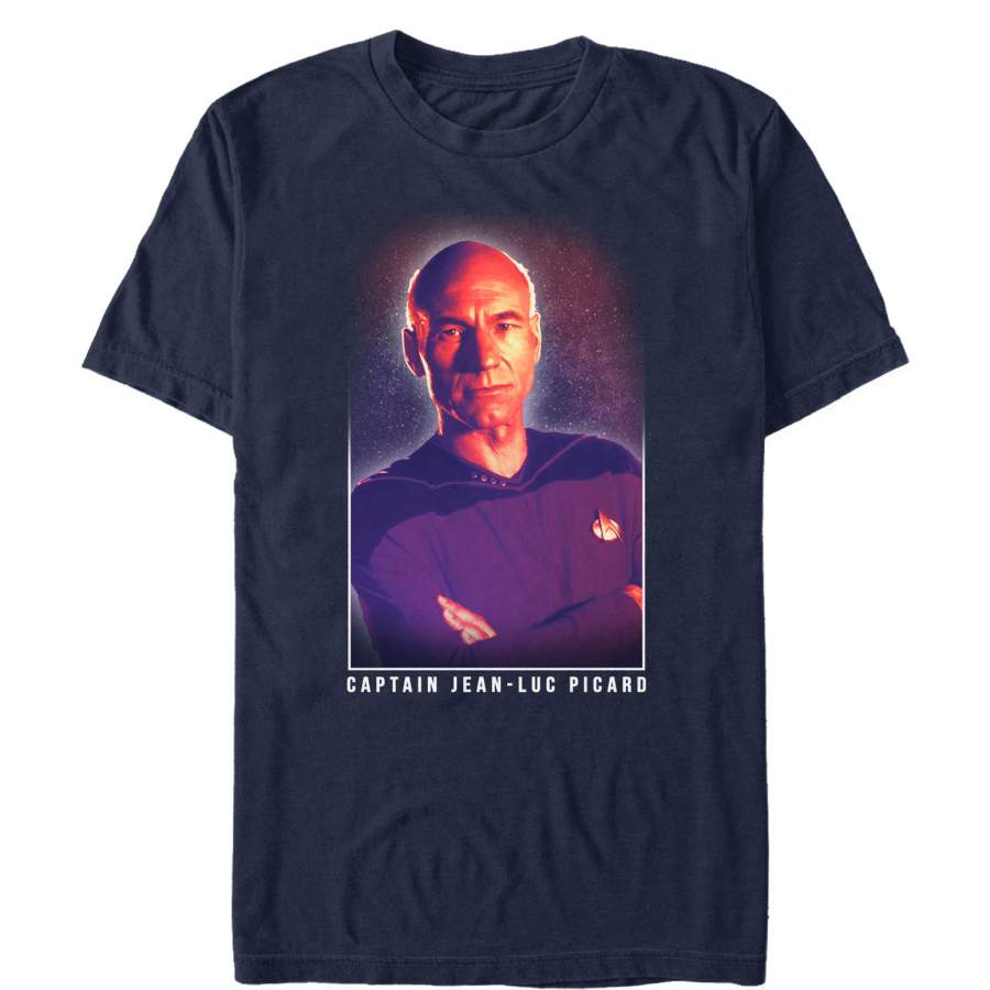 Star Trek Men’s Next Generation Picard Portrait  T Shirt