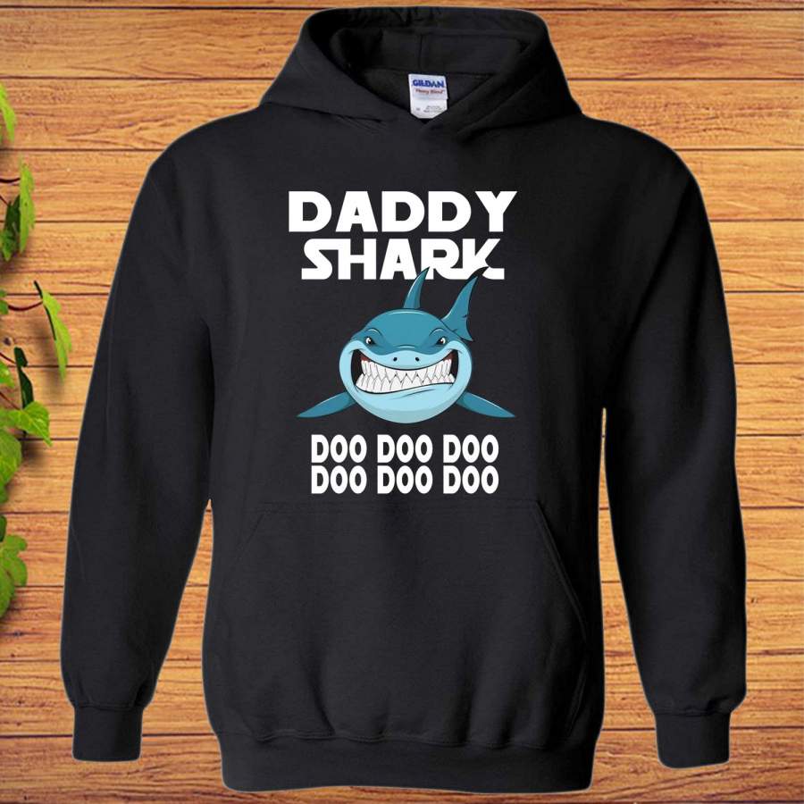 Daddy Shark Doo Doo Doo Hoodie Fathers Day Great Gift for Dad idea