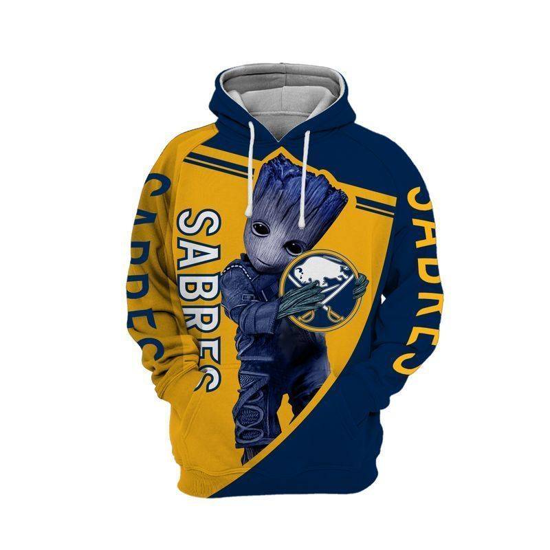 Buffalo Sabres Groot Hoodie/Zip Hoodie 3D Full Printed High Quality