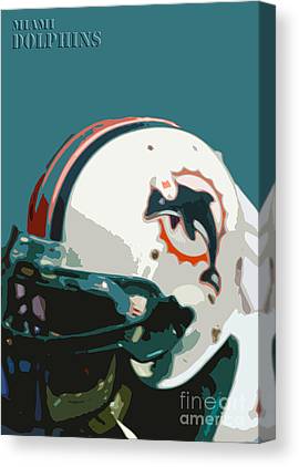 1 Miami Dolphins Football Team Pablo Franchi Canvas Print