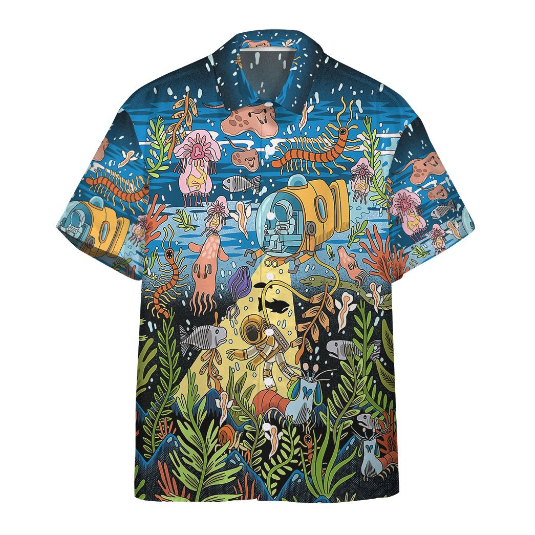 Gearhumans Scuba Diving In The Deep Sea Custom Hawaiian Shirt Ha52638