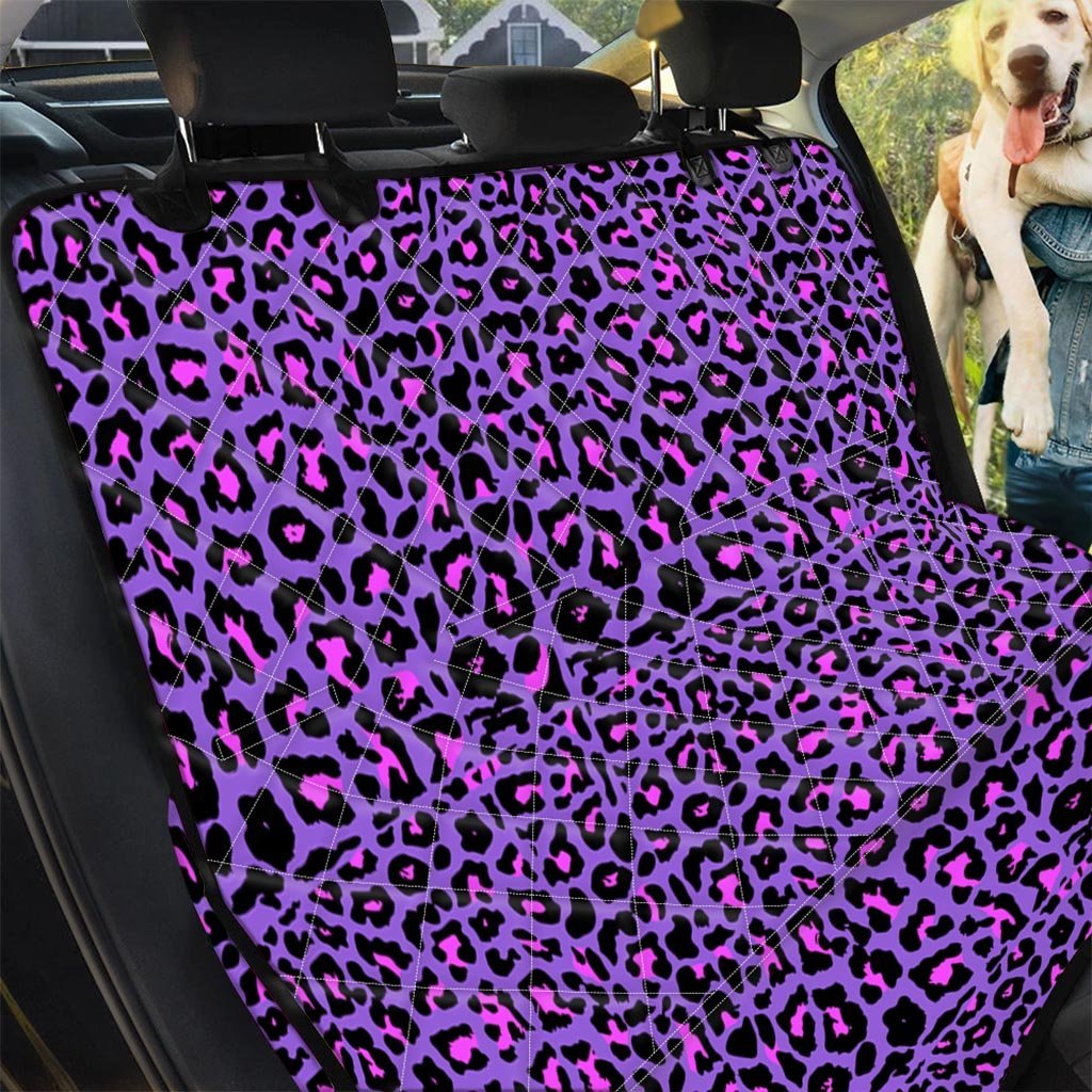 Purple Leopard Pet Car Seat Cover