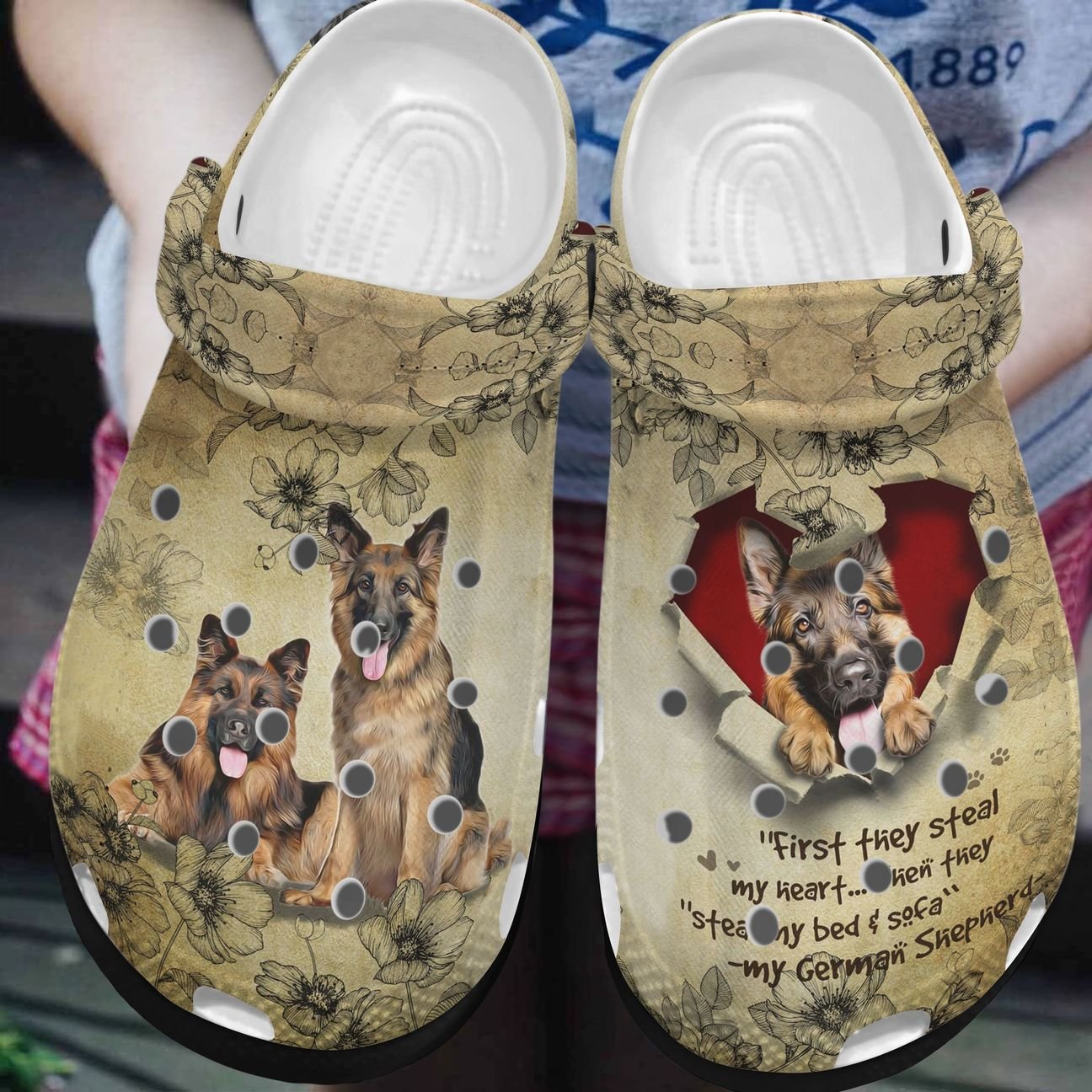 German Shepherd Personalized Clog, Custom Name, Text, Color, Number Fashion Style For Women, Men, Kid, Print 3D My Dog