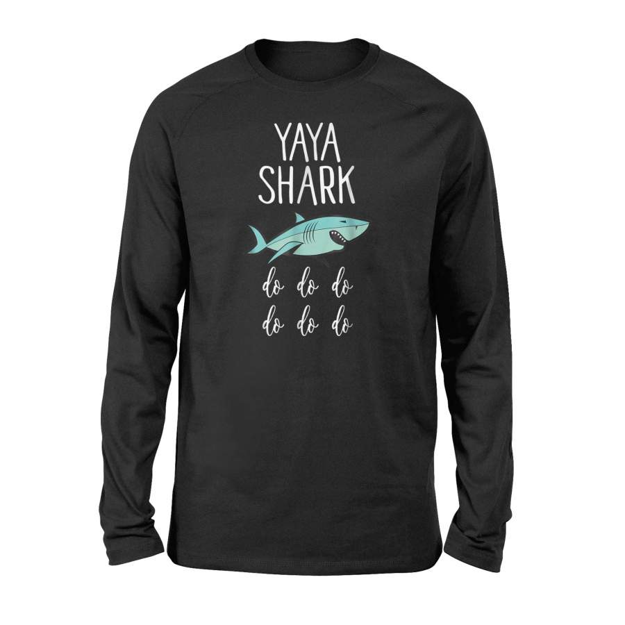 Cute Yaya Shark Pregnancy Announcement Doo Doo Doo Long Sleeve T-Shirt