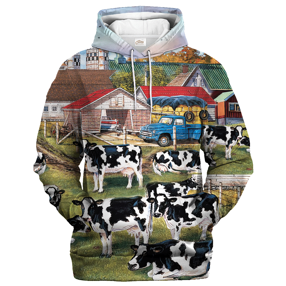 Art Cows On The Farm Hoodie, Cow Hoodie, Cow Gift, Cow Lover Apparel