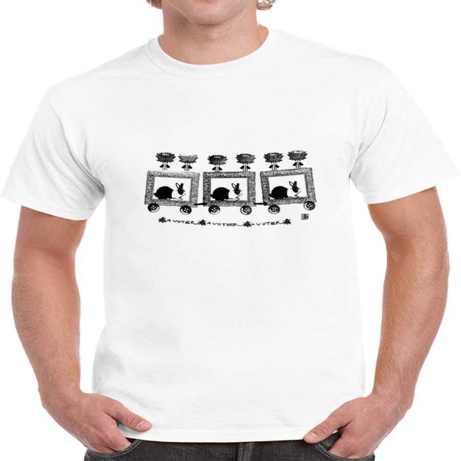 Bunny Voter Train T Shirt