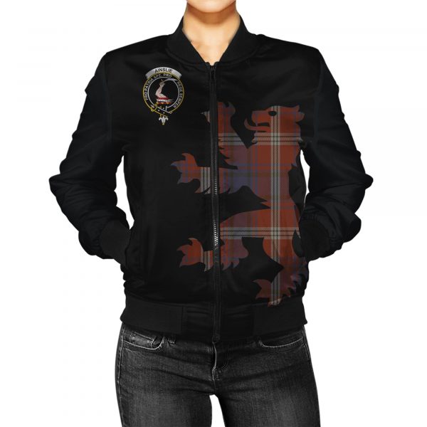 Ainslie Lion & Thistle All Over Printed Bomber Jacket Us Size