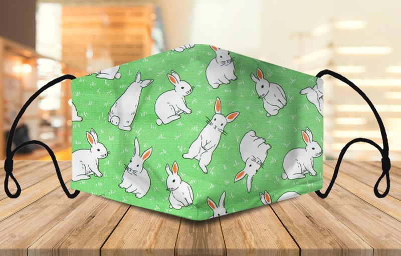 Lovely Bunnies Memes Face Covering Animal Love Gift For Bunny Lovers Cotton Mask 1-10 Pcs For Kid & Adult All Over Print Face Mask Covering For Adults And Kids