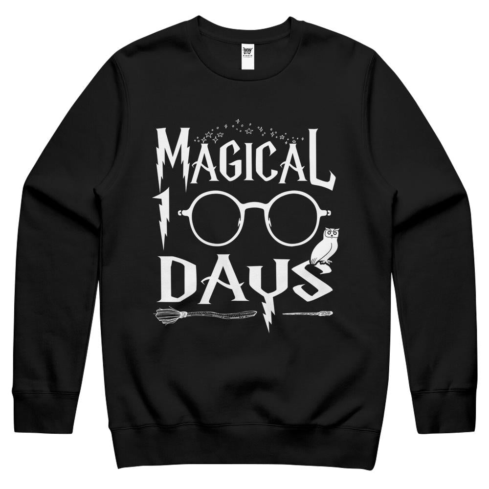 100 Days Of School Shirt For Girls Boys Teacher Adult Gift Crewneck Sweatshirt