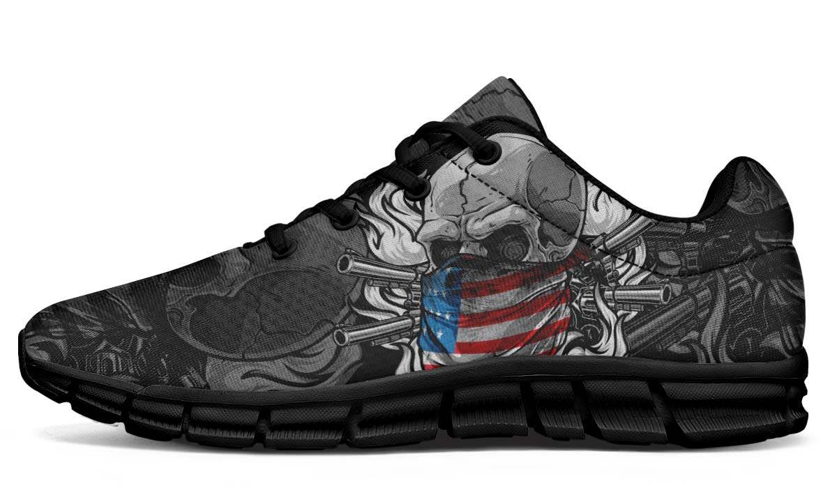 Usa Outlaw Skull Breathable Sneakers Custom Shoes