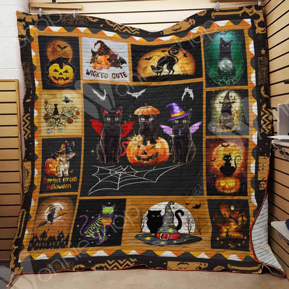 Halloween Cat Cute Wg1408037 Quilt Blanket