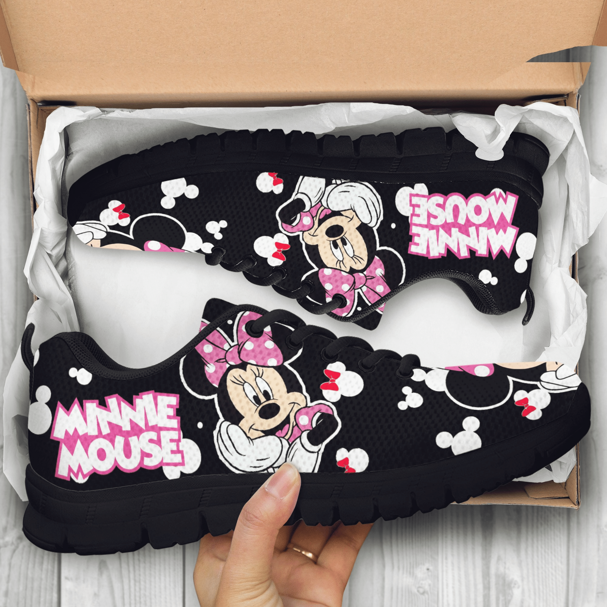 Character Minnie Mouse Logo Sneakers Shoes