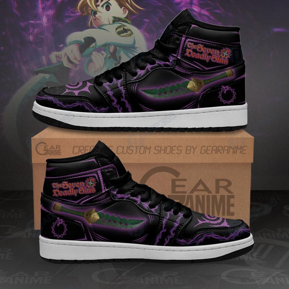 Meliodas Sword Sneakers Seven Deadly Sins Anime Shoes Mn10 Air Jordan 13 Shoes Hajd2403524