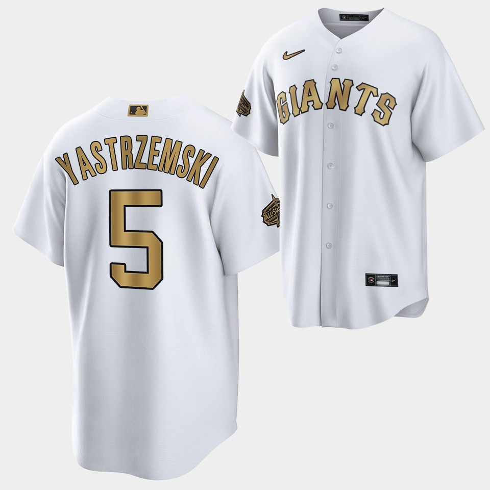 2022-23 All-Star San Francisco Giants Mike Yastrzemski 5 White Jersey