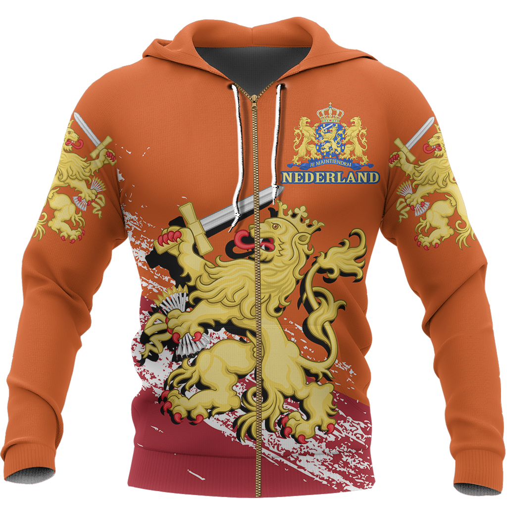 (Holland) The Netherlands Lion Special Zipper Hoodie A7