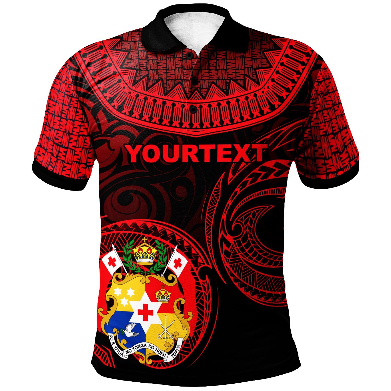 Tonga Custom Personalised Polo Shirt – Unique Serrated Texture – BN20