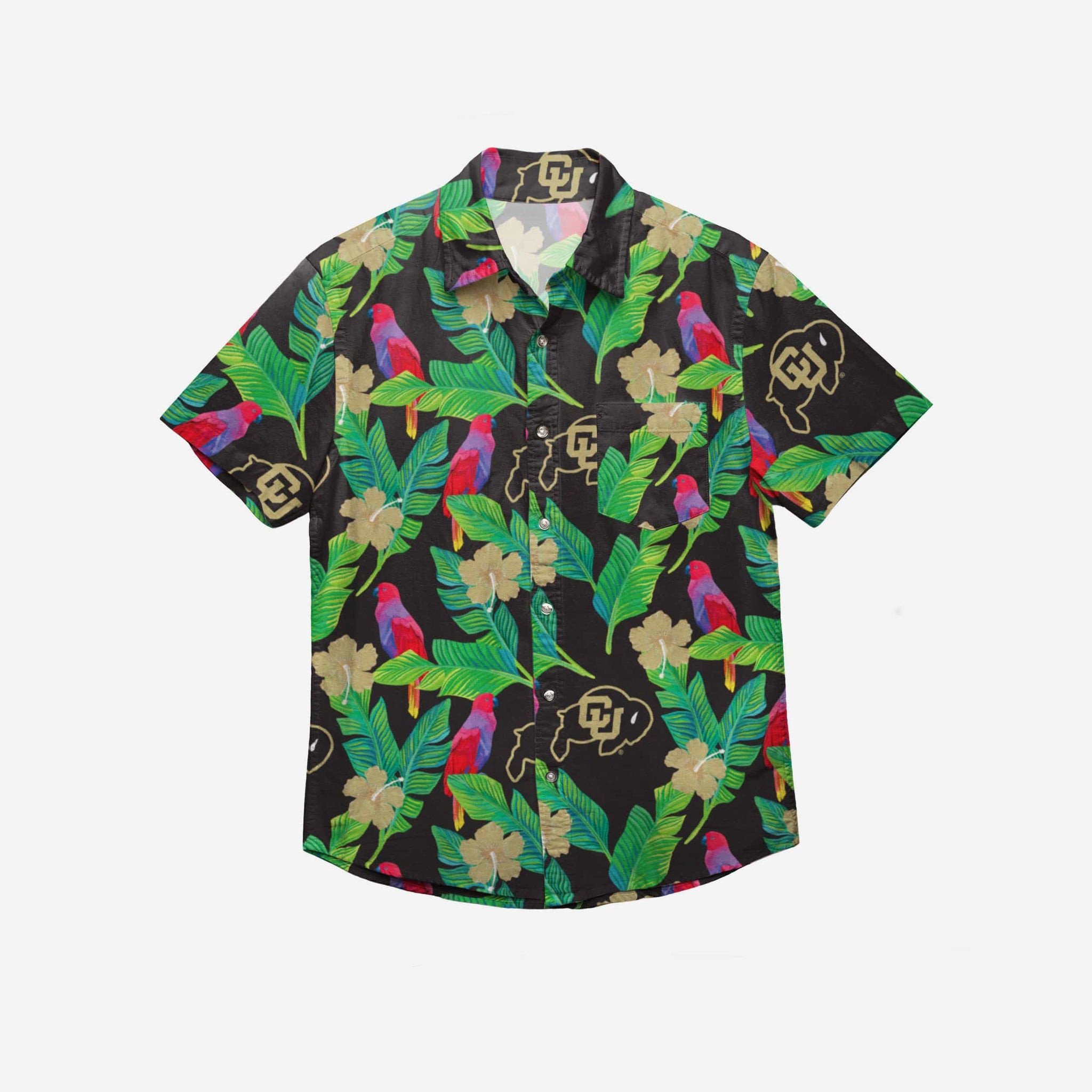 Colorado Buffaloes Floral Button Up Hawaii Shirt Ha71981