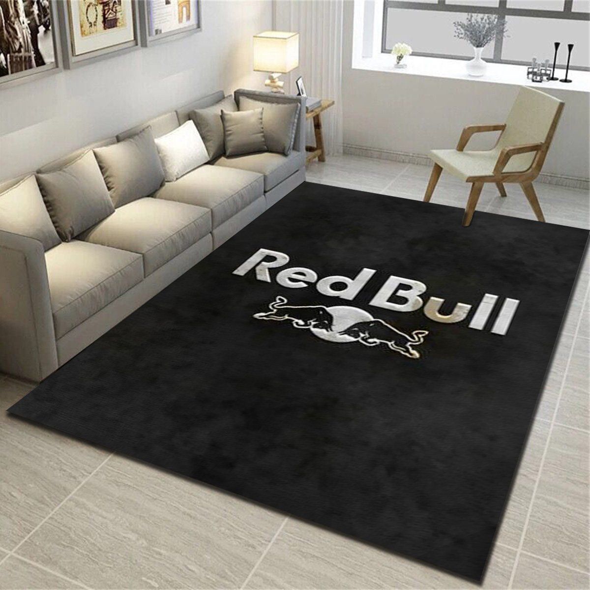 Red Bull Logo Area Rugs, Living Room Carpet, Home Floor Decor